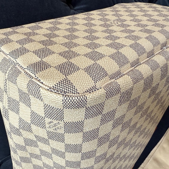 SOLD - Louis Vuitton Neverfull MM Damier Azur Tote Rose Ballerine Pink Lining - Picture 12 of 16